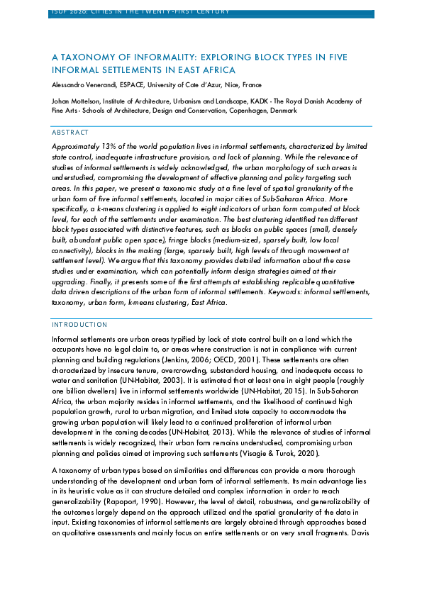 (PDF) A Taxonomy of Informality: Exploring Block Types in Five Informal ...