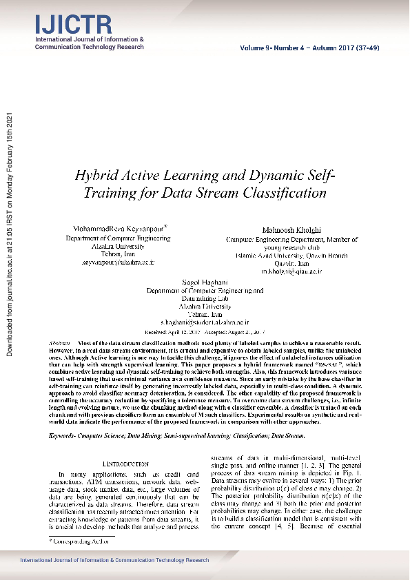 (PDF) Hybrid of Active Learning and Dynamic Self-Training for Data ...