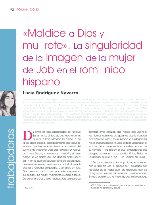 (PDF) «Maldice a Dios y muérete». La singularidad de la imagen de la