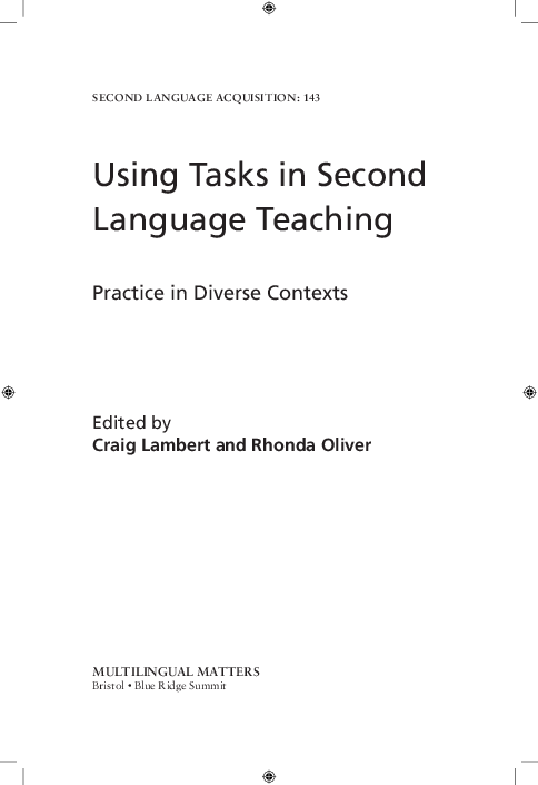 (PDF) Using Tasks in Second Language Teaching Practice in Diverse Contexts