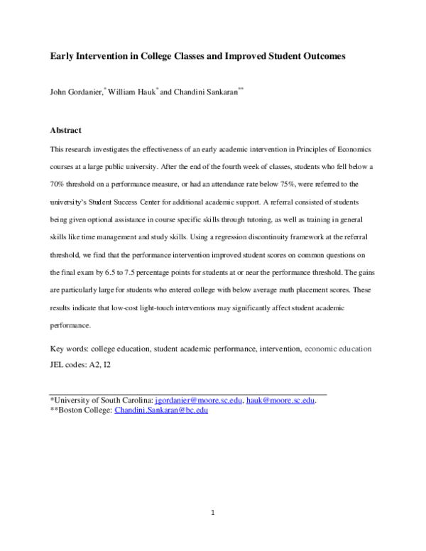 Why is early intervention important image