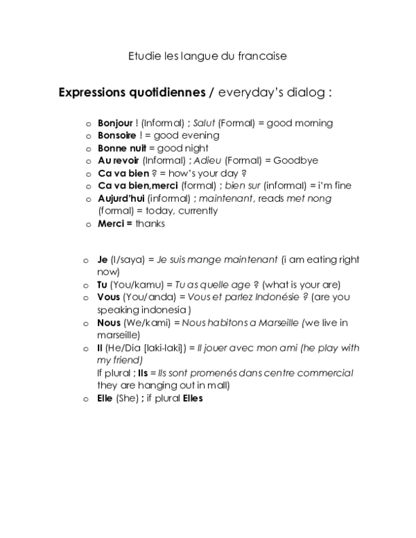 (PDF) Basic France vol. 1 / Base du Francaise vol. 1 / Bahasa Prancis ...