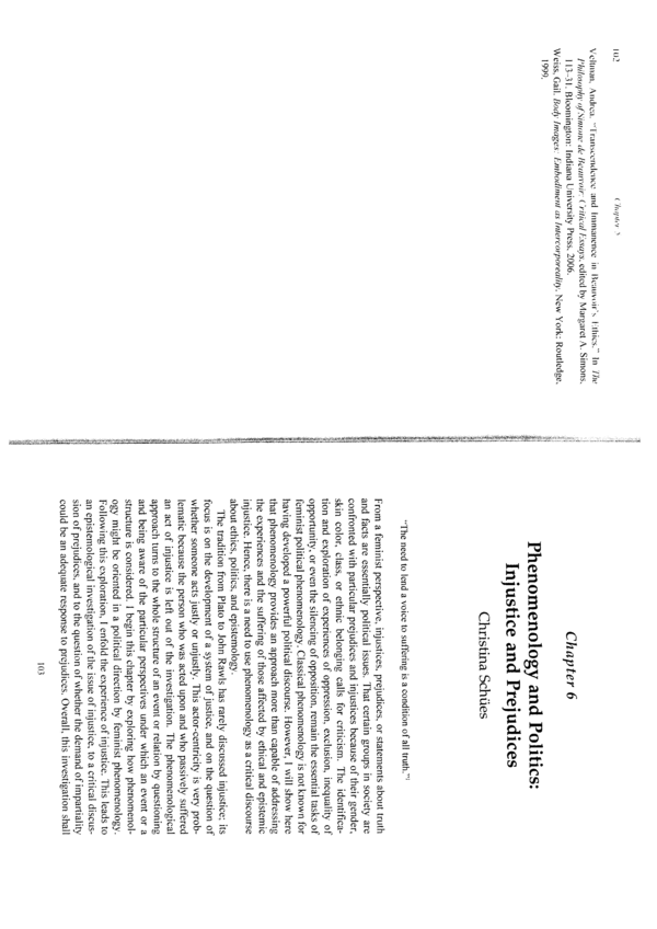 (PDF) Phenomenology and the political – injustice and prejudges