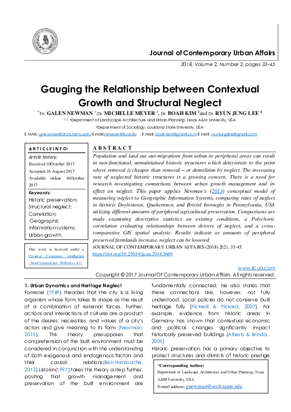 (PDF) Gauging the Relationship between Contextual Growth and Structural ...