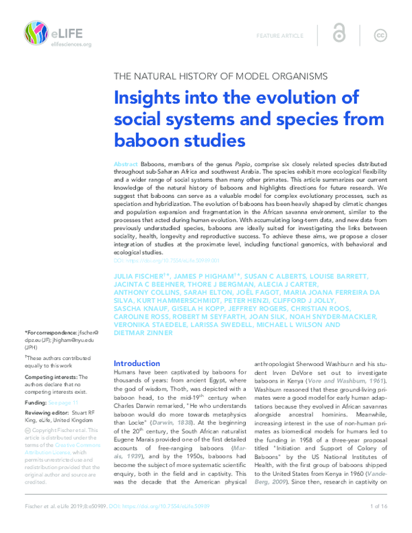 (PDF) Insights into the evolution of social systems and species from ...