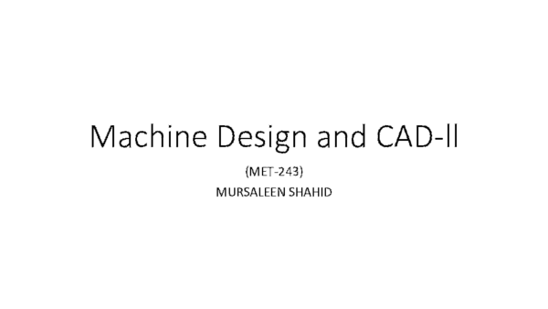 (PDF) Introduction to Machine Design