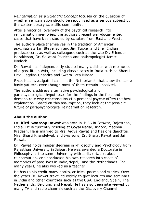 Reincarnation essay free picture