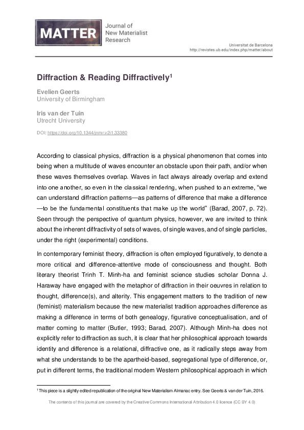 (PDF) Diffraction & Reading Diffractively (V2) (2021)