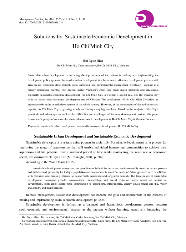 (PDF) Solutions for Sustainable Economic Development in Sustainable ...