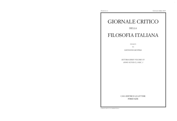 Filosofie della sovranità: Sarpi e Hobbes eredi di Bodin, "Giornale