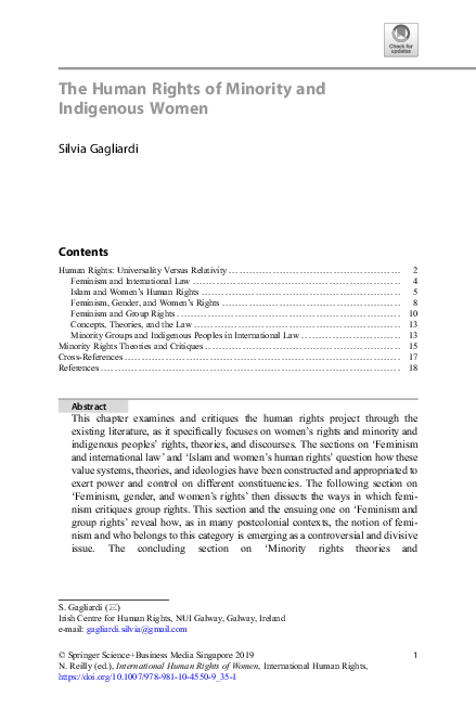 (PDF) The Human Rights of Minority and Indigenous Women