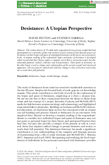 Desistance from crime theory image