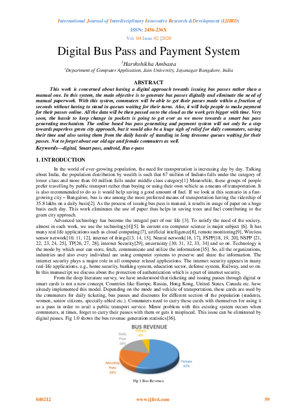 (PDF) Digital Bus Pass and Payment System Projects Guide Academia.edu