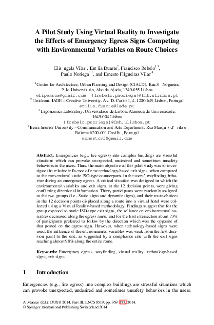 (PDF) A pilot study using virtual reality to investigate the effects of ...
