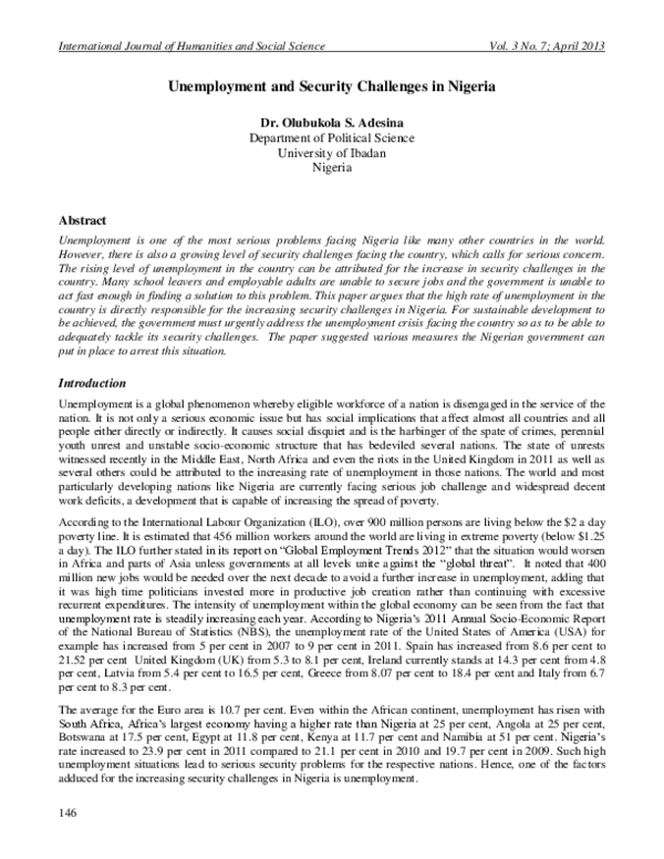 Unemployment in nigeria pdf image