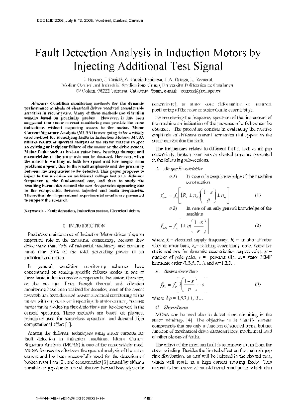 (PDF) Fault Detection Analysis in Induction Motors by Injecting ...
