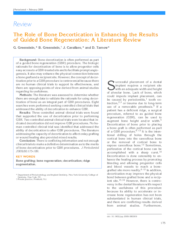 (PDF) The role of bone decortication in enhancing the results of guided ...