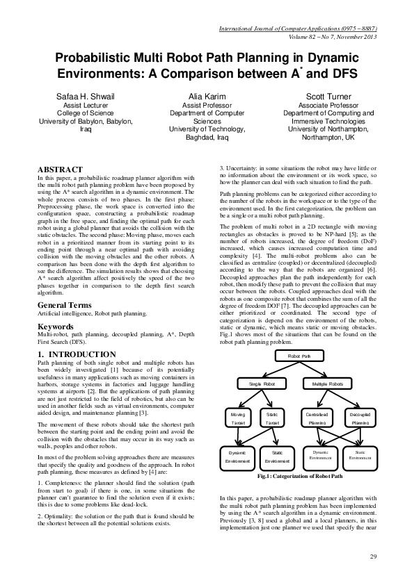 (PDF) Probabilistic Multi Robot Path Planning in Dynamic Environments ...