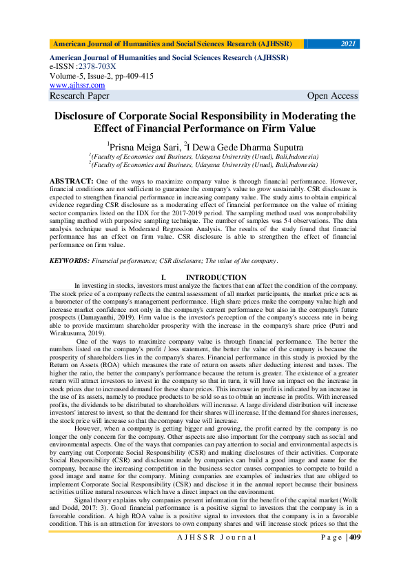 (PDF) Disclosure of Corporate Social Responsibility in Moderating the ...