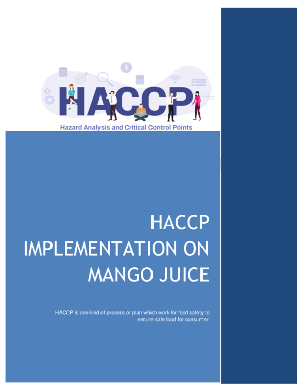 (PDF) HACCP IMPLEMENTATION ON MANGO JUICE Habib Sarker Academia.edu