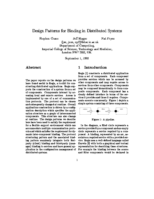 (PDF) Design patterns for binding in distributed systems