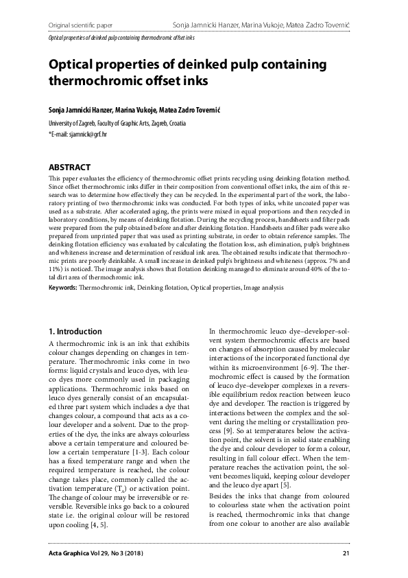 (PDF) Optical properties of deinked pulp containing thermochromic ...