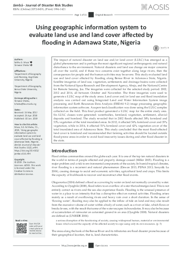 (PDF) Using geographic information system to evaluate land use and land ...