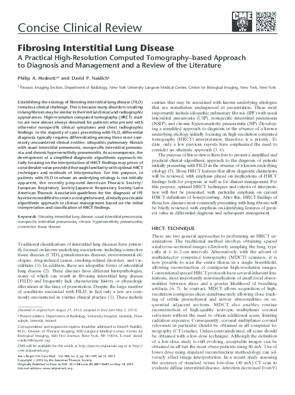 (PDF) Fibrosing Interstitial Lung Disease. A Practical High-Resolution ...