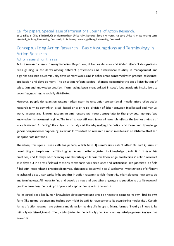 Call to action research paper picture