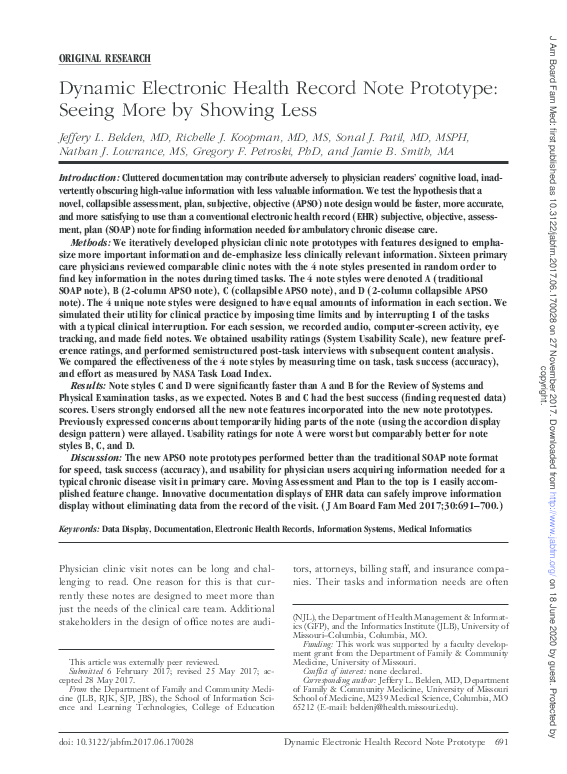 (PDF) Dynamic Electronic Health Record Note Prototype: Seeing More by ...
