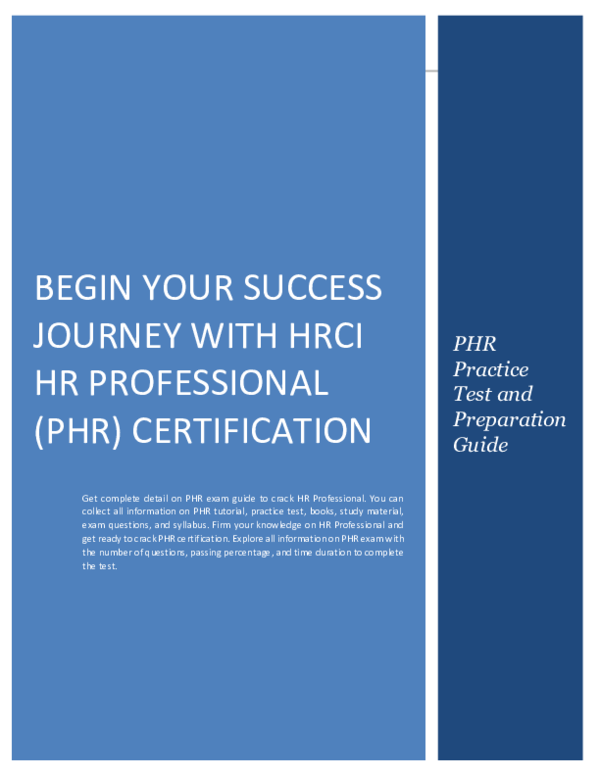 PHR Online Tests