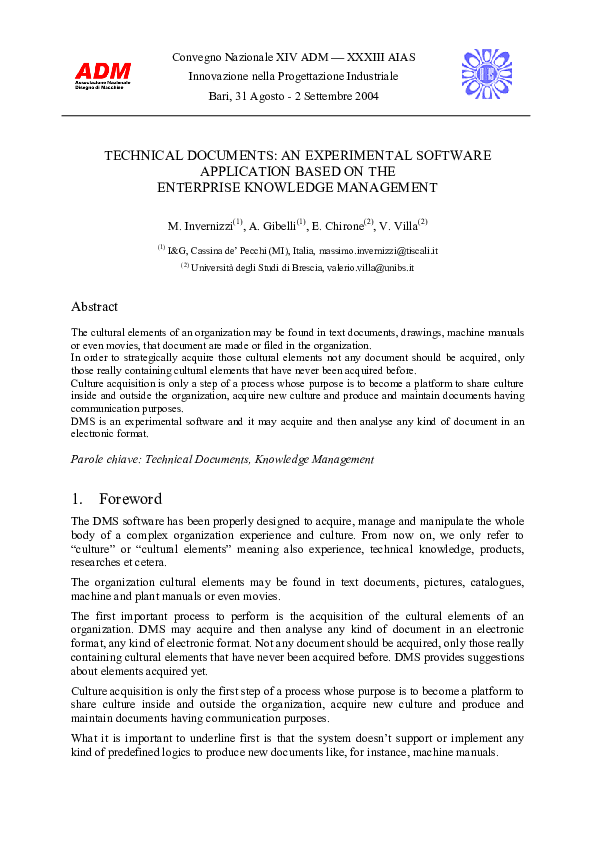 (PDF) Technical Documents An Experimental Software Application Based