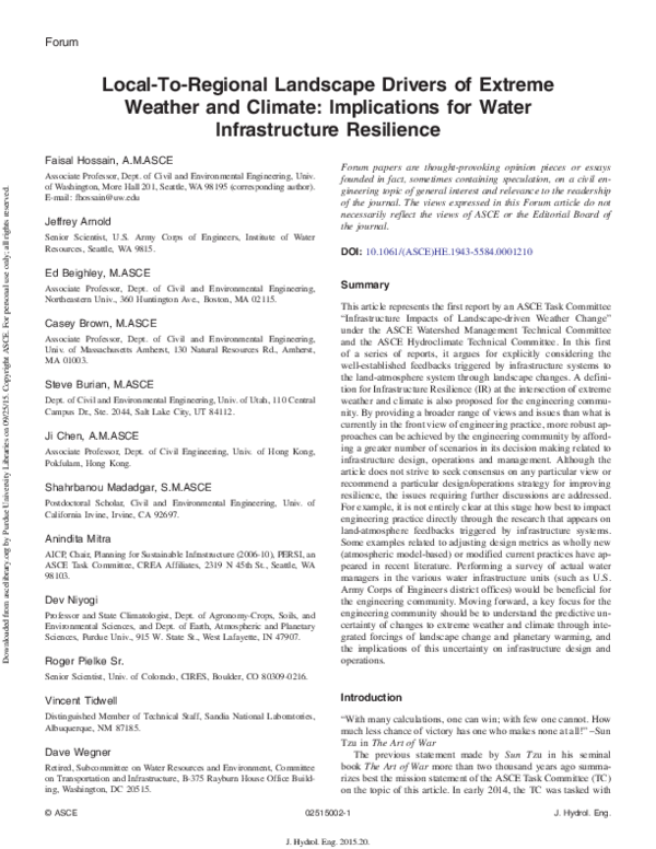 (PDF) Local-To-Regional Landscape Drivers of Extreme Weather and ...