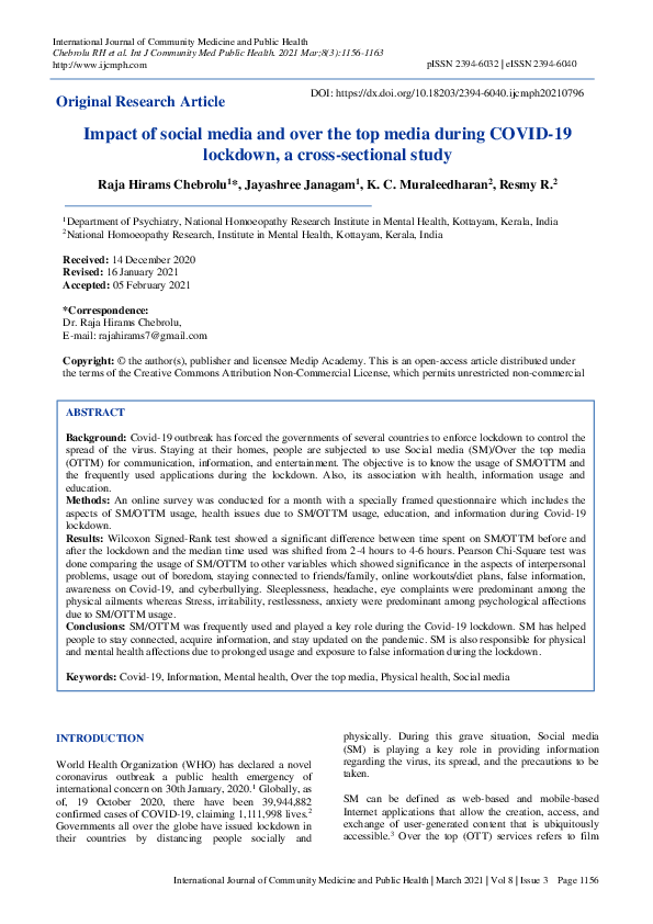 (PDF) Impact of social media and over the top media during COVID-19 ...