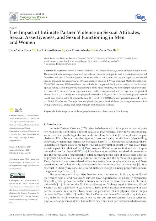 (PDF) The Impact of Intimate Partner Violence on Sexual Attitudes ...