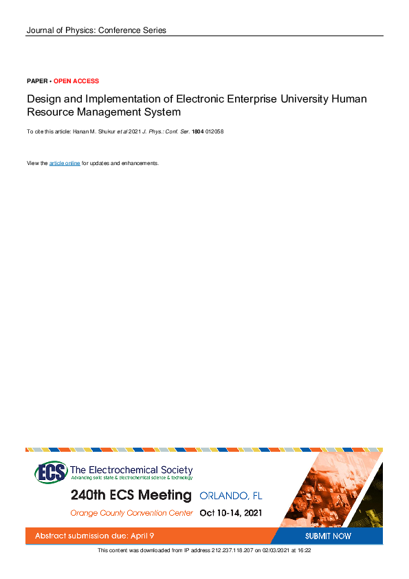 (PDF) Design and Implementation of Electronic Enterprise University ...