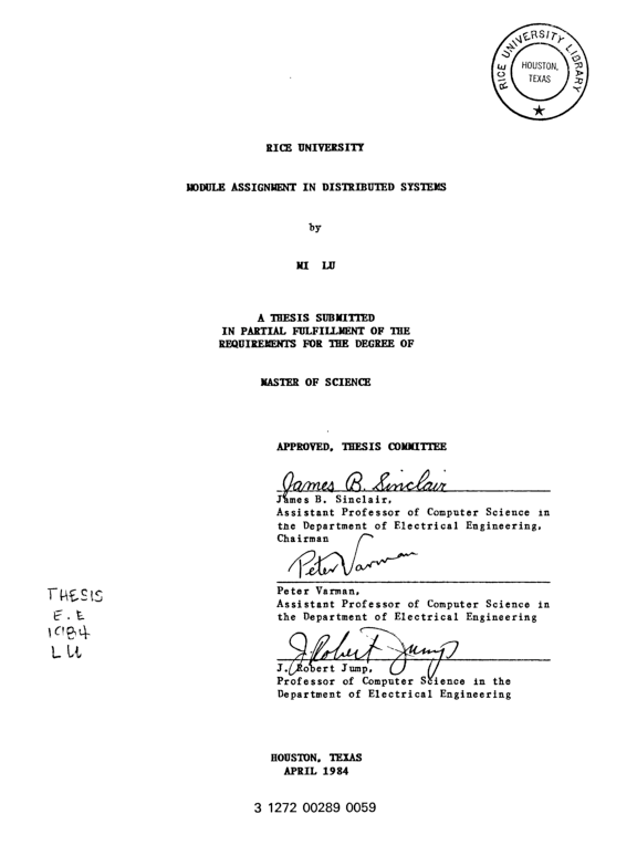 (PDF) Module Assignment in Distributed Systems