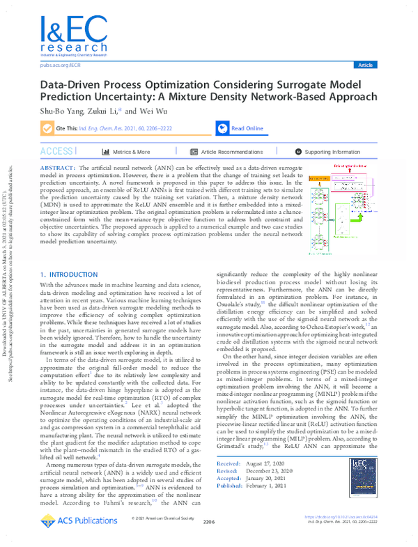 (PDF) Data-Driven Process Optimization Considering Surrogate Model ...