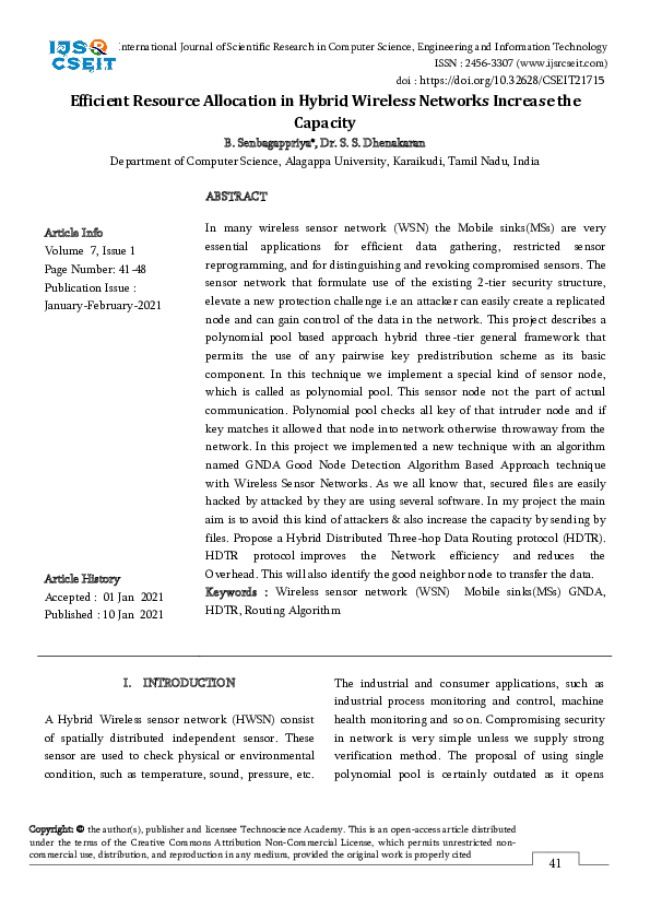 (PDF) Efficient Resource Allocation in Hybrid Wireless Networks ...