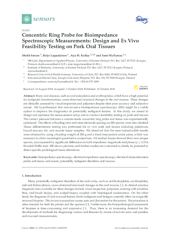 (PDF) Concentric Ring Probe for Bioimpedance Spectroscopic Measurements ...