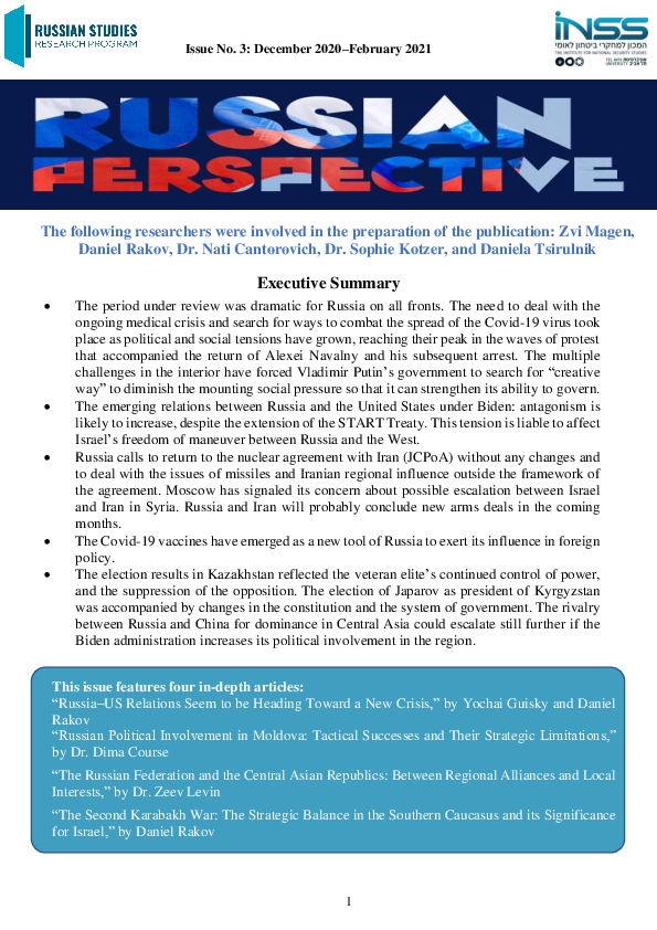 (PDF) Russian Perspective no. 3 - December 2020 - February 2021 (English)