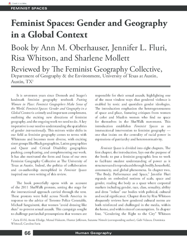 Feminist geography syllabus picture