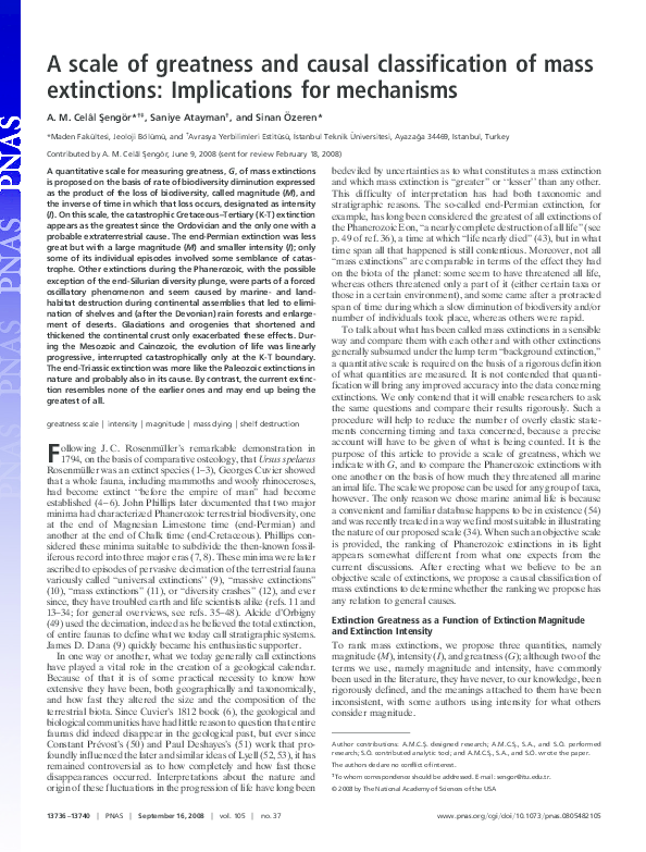 (PDF) A scale of greatness and causal classification of mass ...