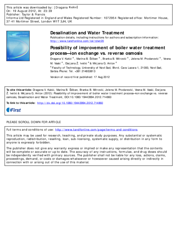 (PDF) Possibility of improvement of boiler water treatment process—ion
