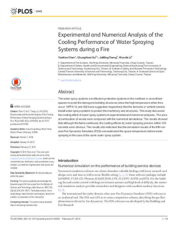 (PDF) Experimental and Numerical Analysis of the Cooling Performance of ...