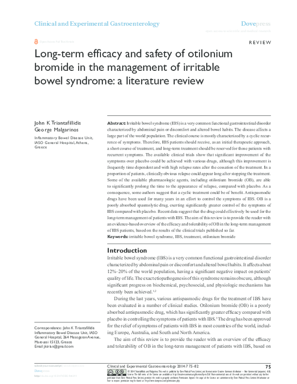 (PDF) Long-term efficacy and safety of otilonium bromide in the ...