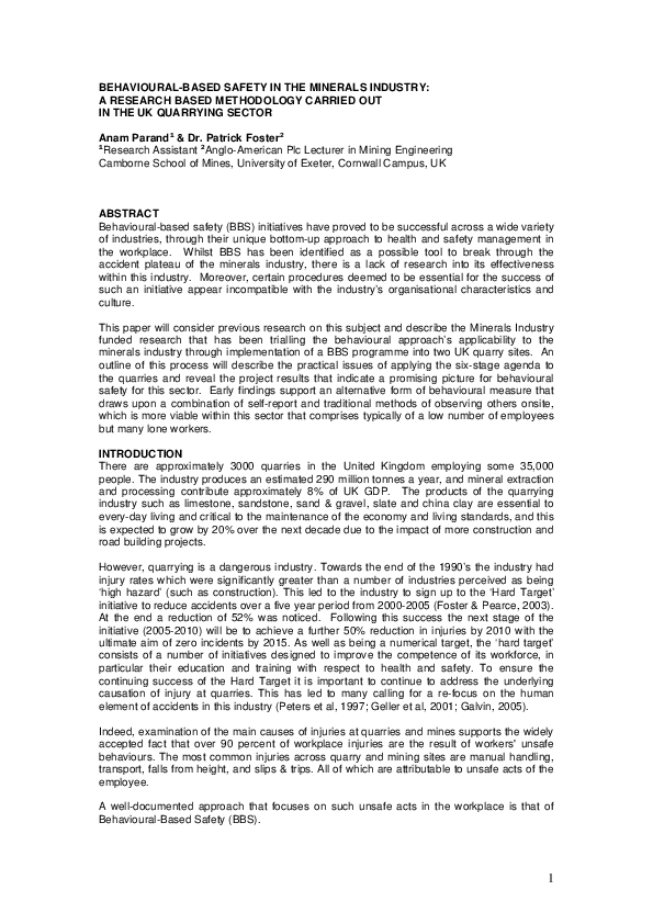 Behavior based safety observation examples picture