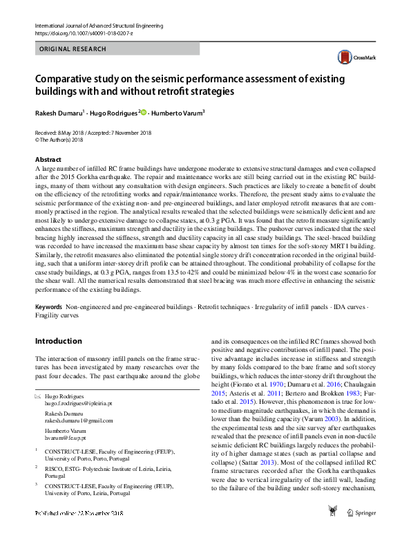 (PDF) Comparative study on the seismic performance assessment of ...