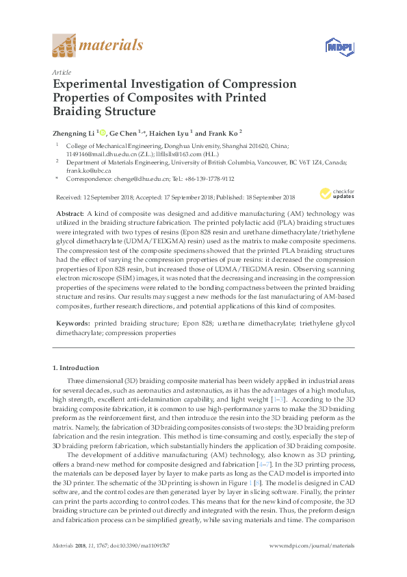 (PDF) Experimental Investigation of Compression Properties of ...