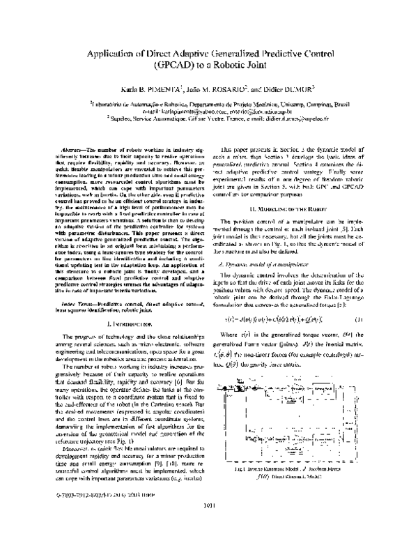 (PDF) Application of direct adaptive generalized predictive control ...